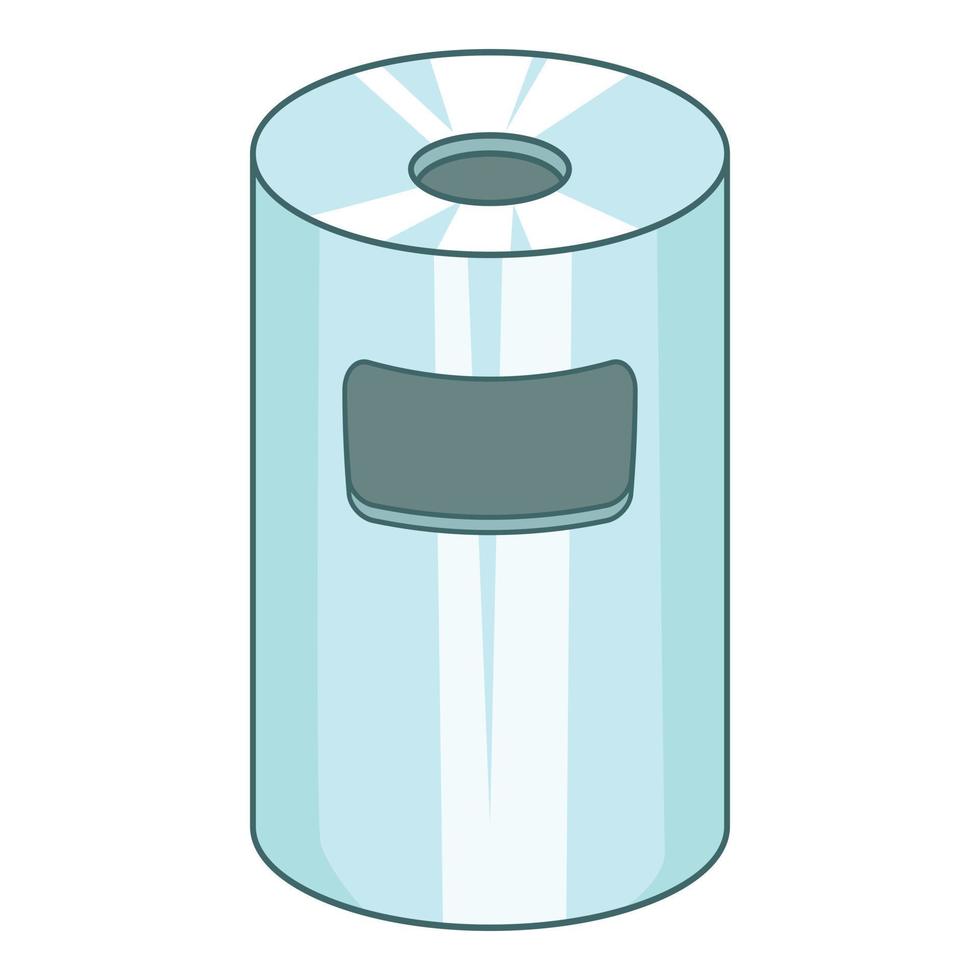 Trash can icon, cartoon style vector