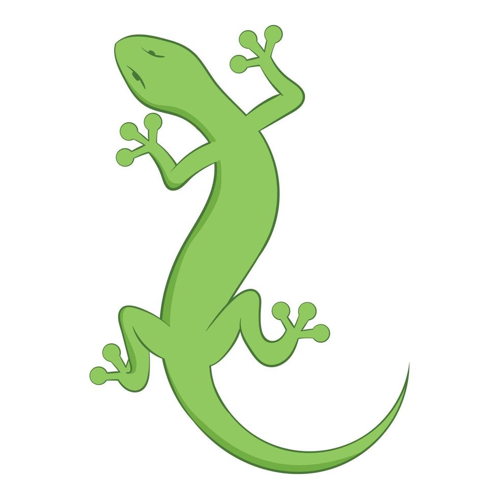 Lizard icon, cartoon style vector