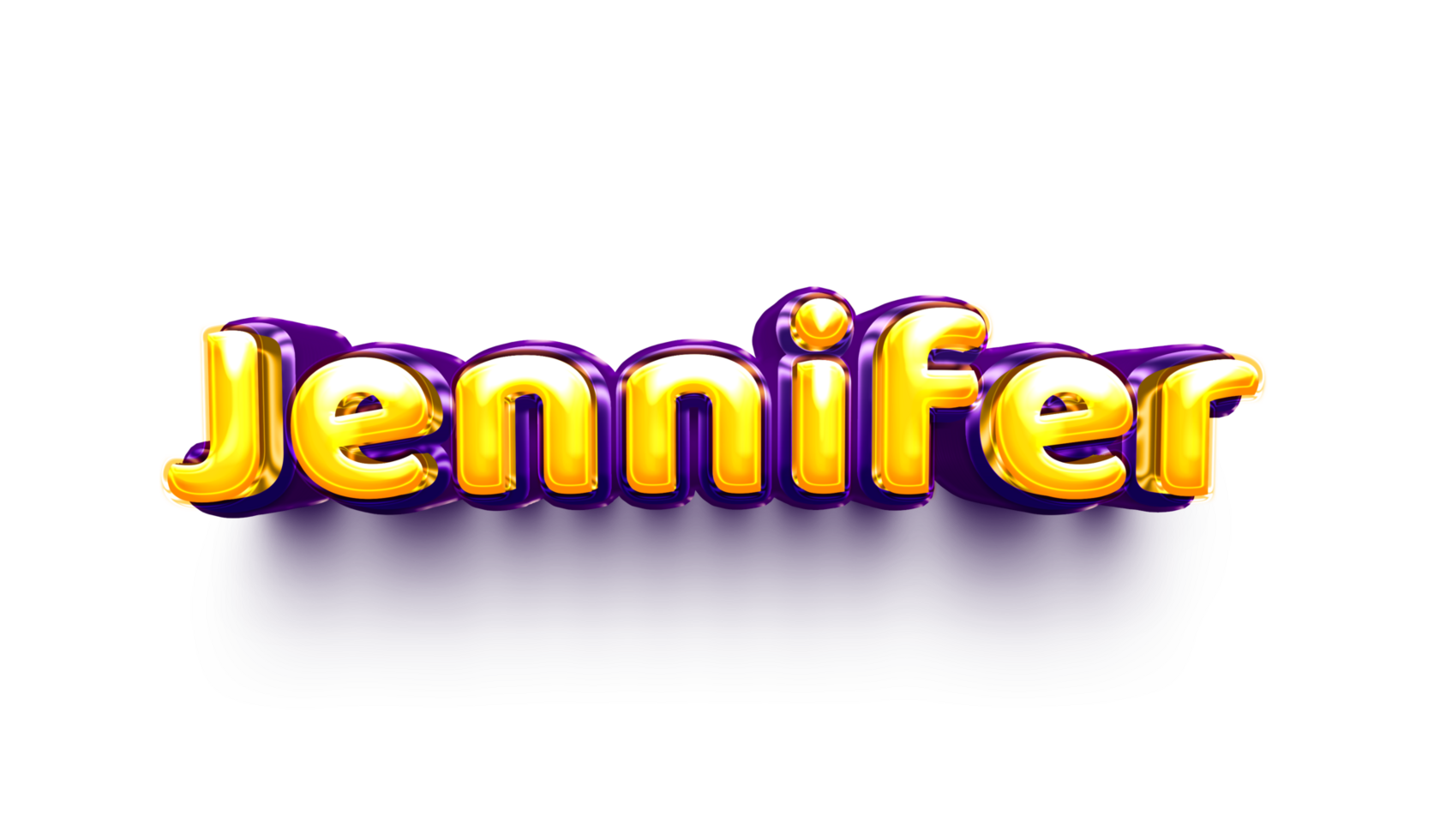 names of girls English helium balloon shiny celebration sticker 3d inflated png
