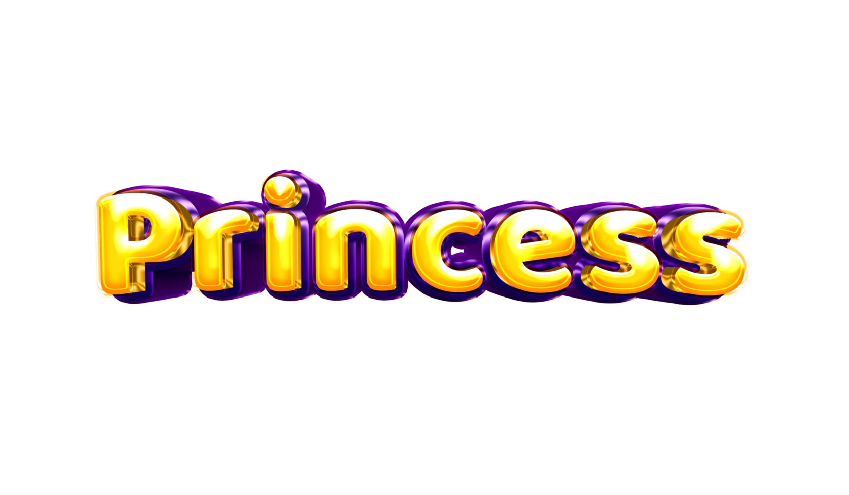 girls name sticker colorful party balloon birthday helium air shiny yellow purple cutout Princess Princess png