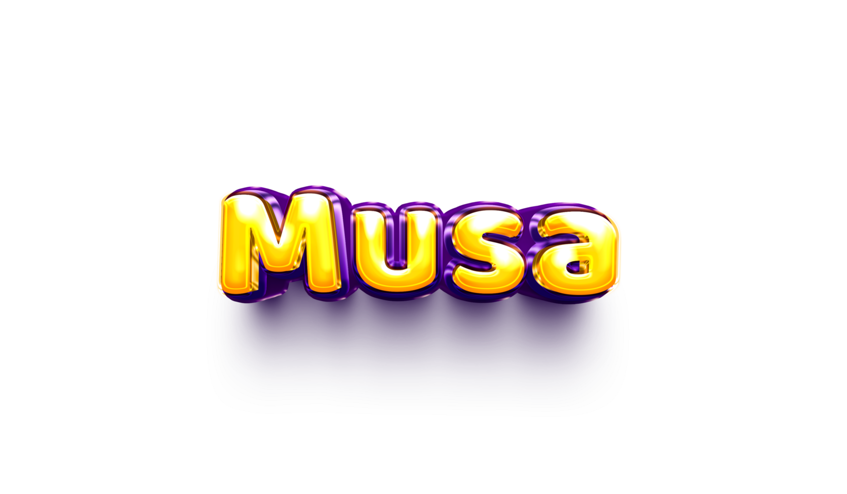 names of boys English helium balloon shiny celebration sticker 3d inflated Musa png