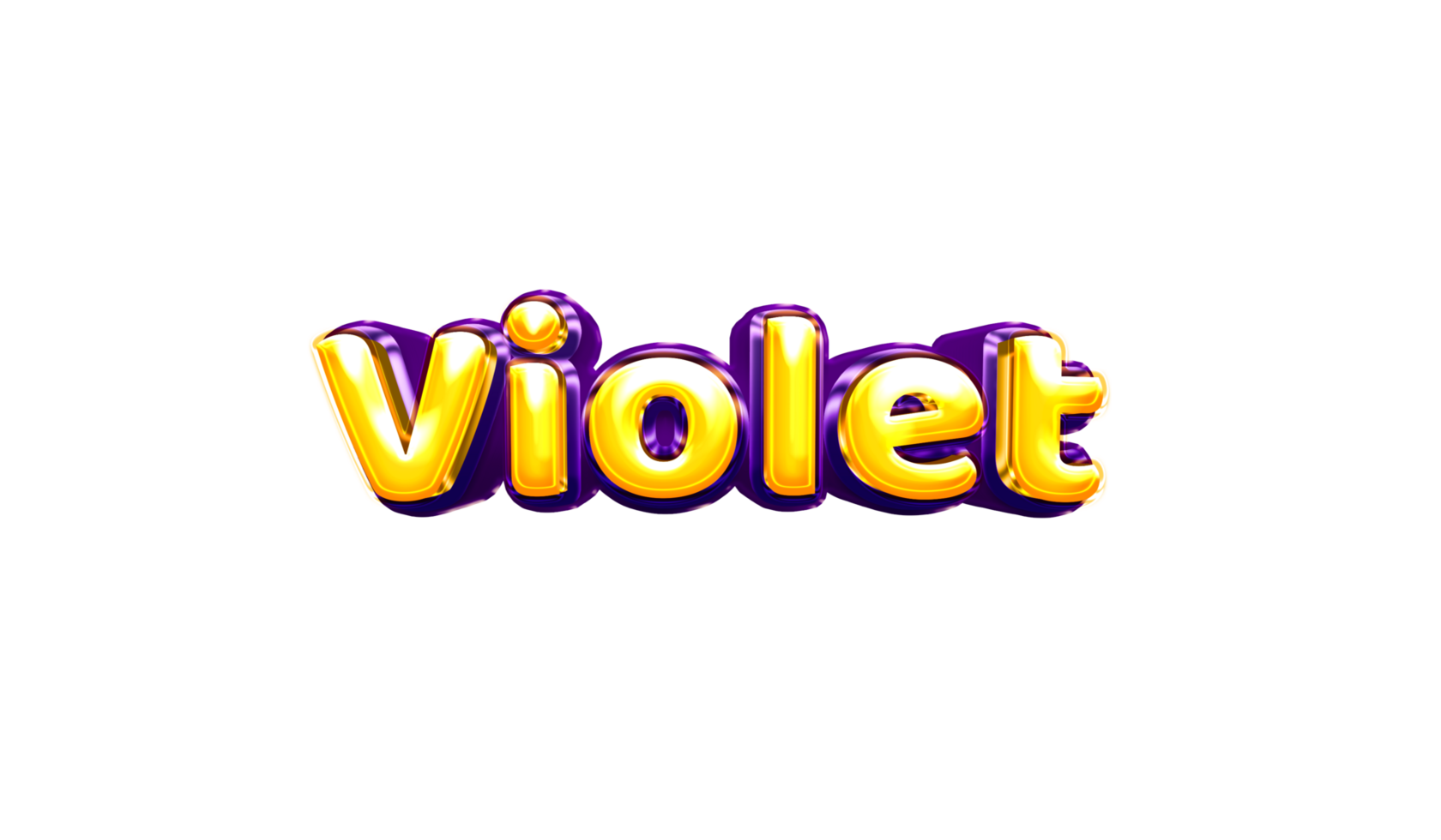 girls name sticker colorful party balloon birthday helium air shiny yellow purple cutout Violet png