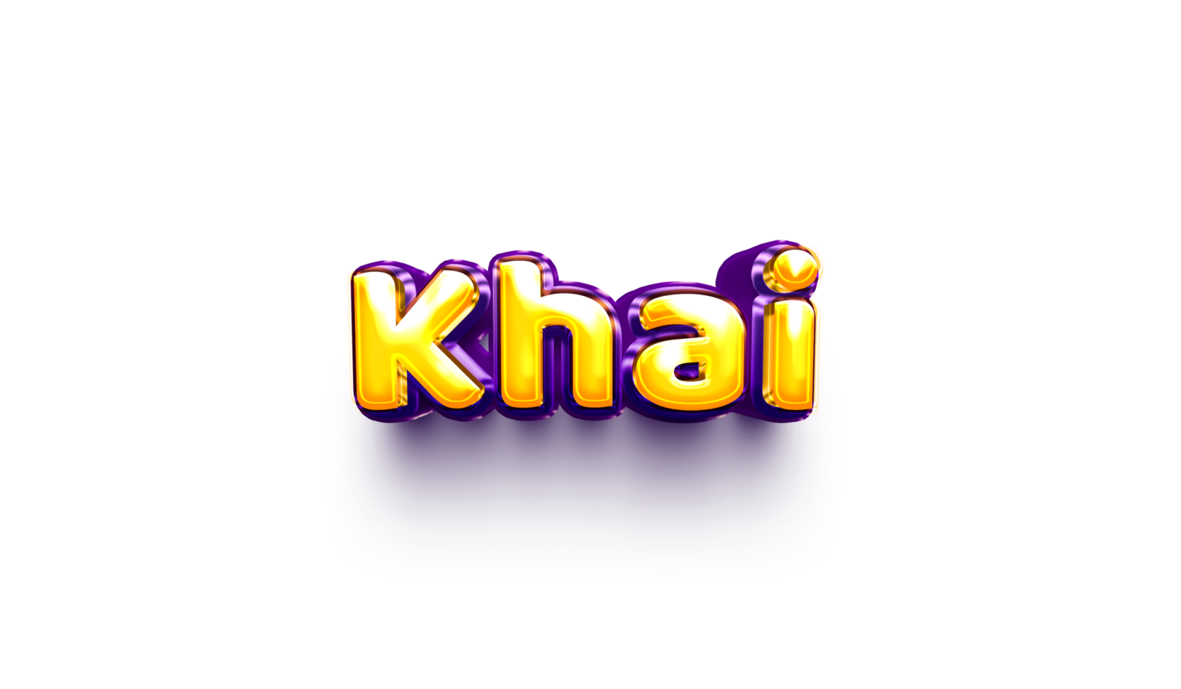 names of boys English helium balloon shiny celebration sticker 3d inflated Khai png