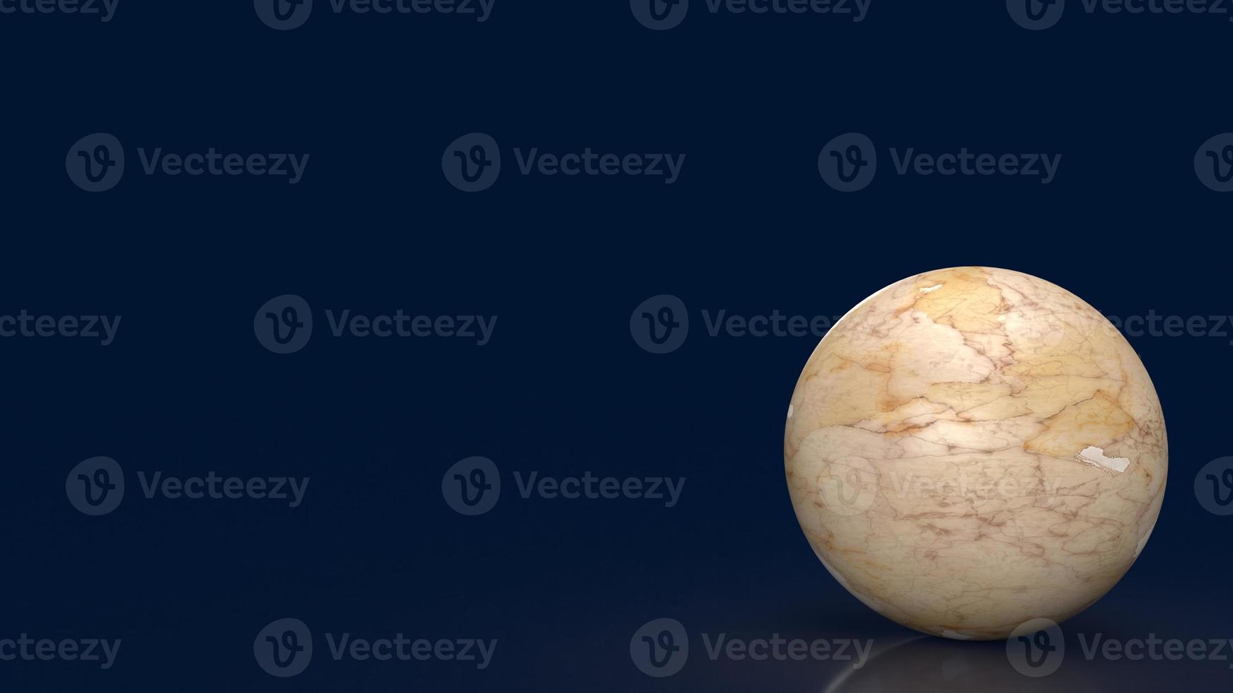 The marble ball for abstract or background 3d rendering photo