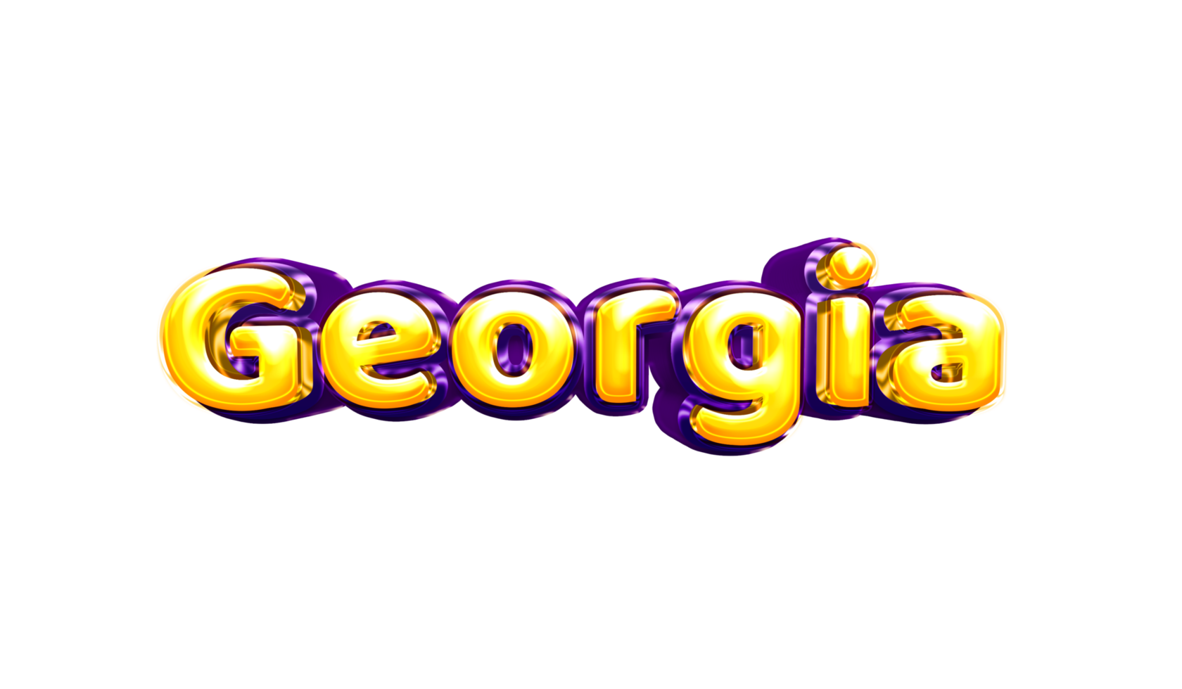 adesivo de nome de meninas colorido balão de festa aniversário hélio ar brilhante amarelo roxo recorte georgia georgia png