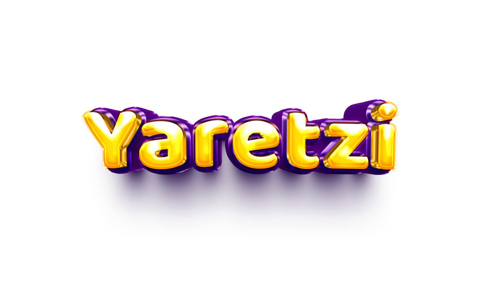 names of girls English helium balloon shiny celebration sticker 3d inflated Yaretzi png