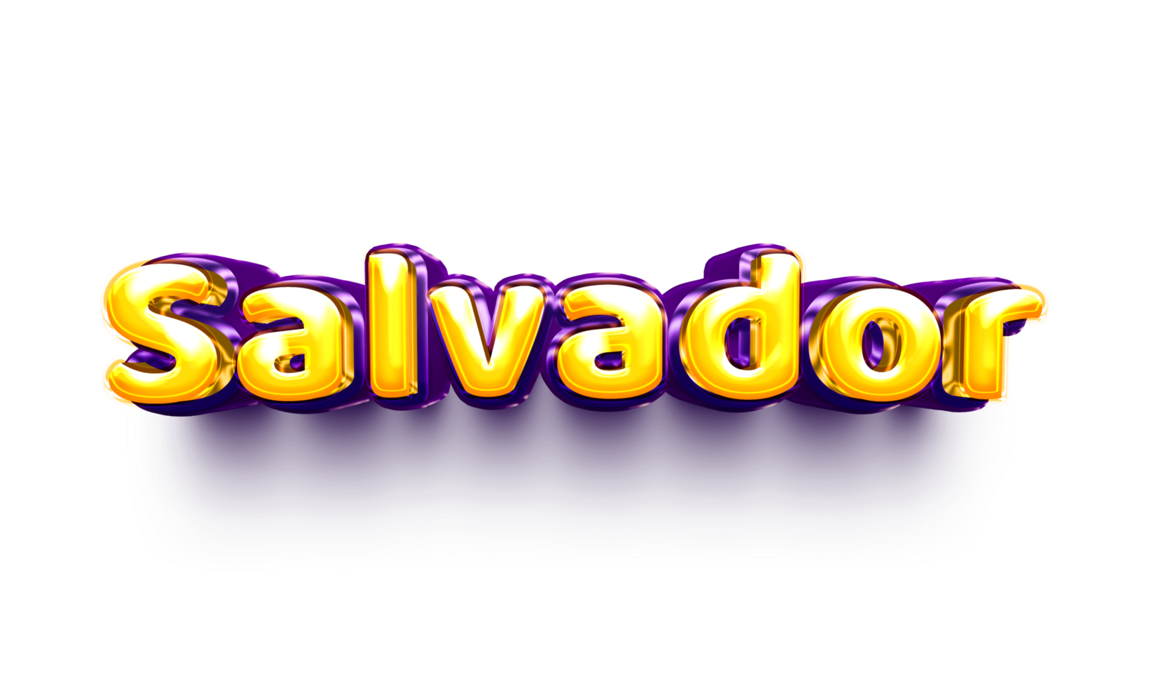 names of boys English helium balloon shiny celebration sticker 3d inflated Salvador png