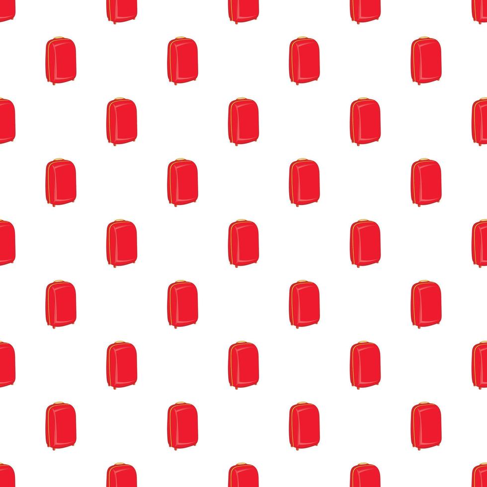 Suitcase on wheels pattern, cartoon style vector
