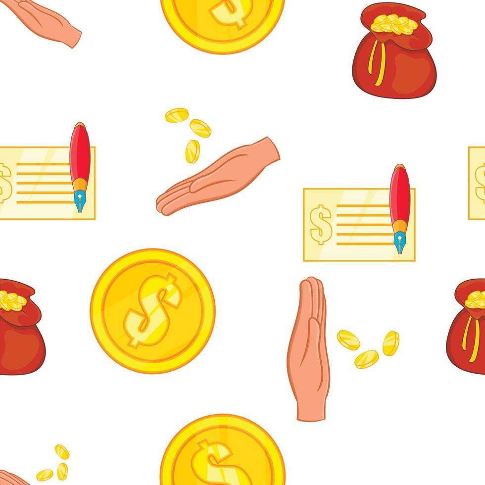 Funding pattern, cartoon style vector