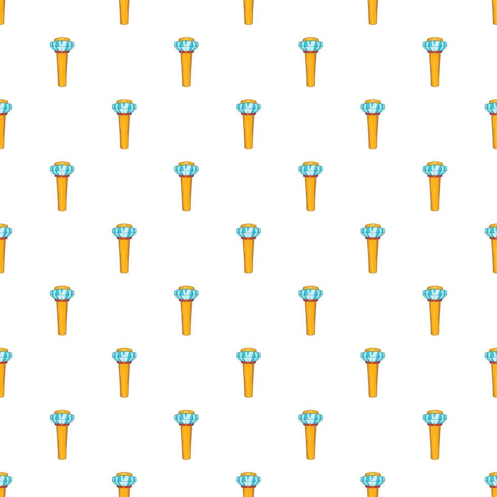 Control tower at airport pattern, cartoon style vector