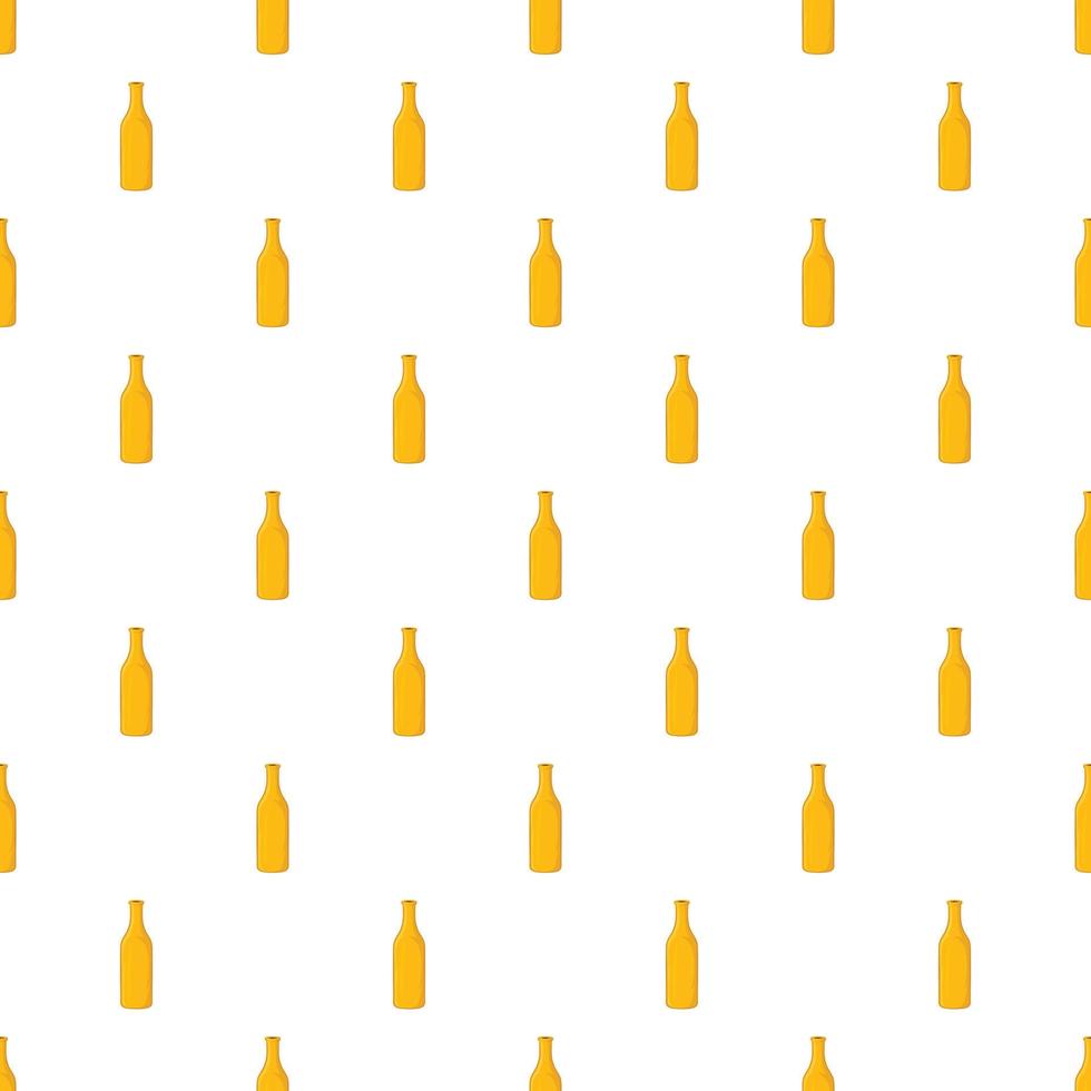 Bottle of beer pattern, cartoon style vector