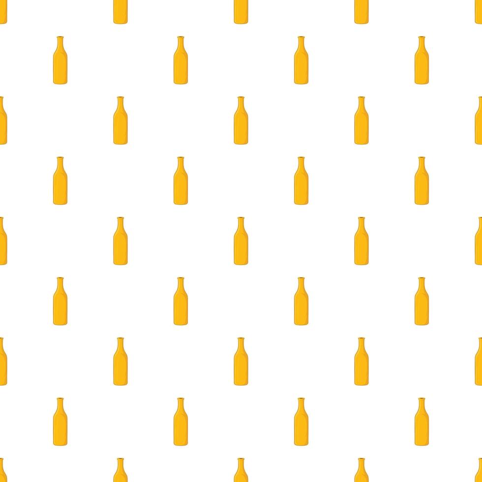 Bottle of beer pattern, cartoon style vector