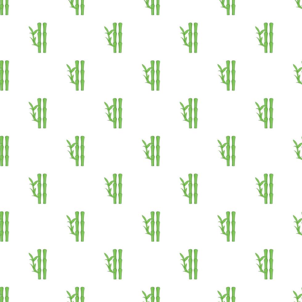 Bamboo pattern, cartoon style vector