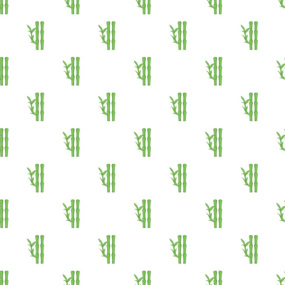 Bamboo pattern, cartoon style vector