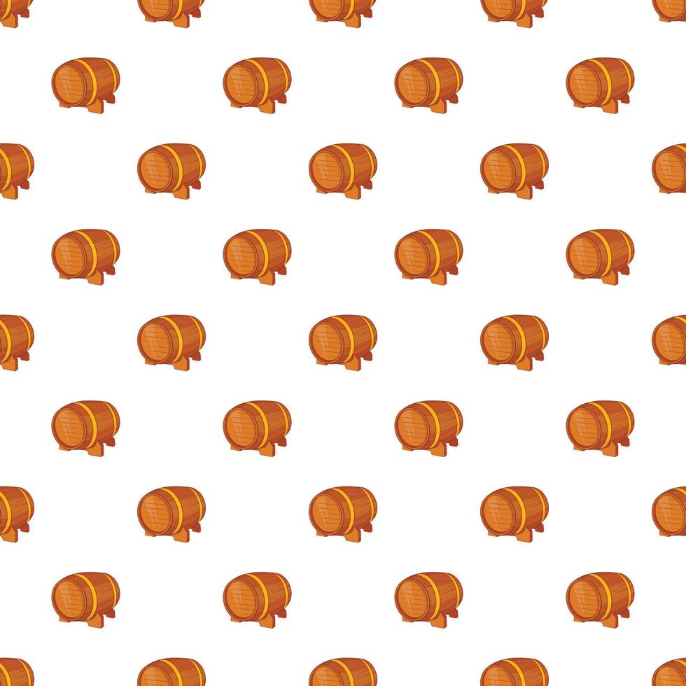 Barrel of beer pattern, cartoon style vector