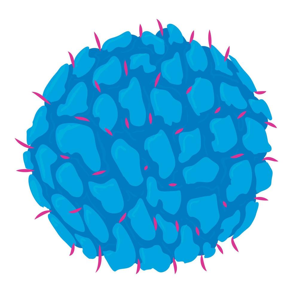 icono de virus, estilo de dibujos animados vector