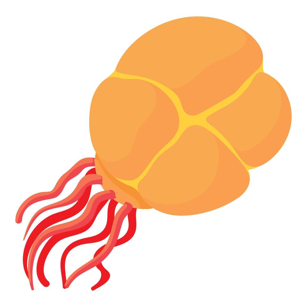 Dangerous virus icon, cartoon style vector