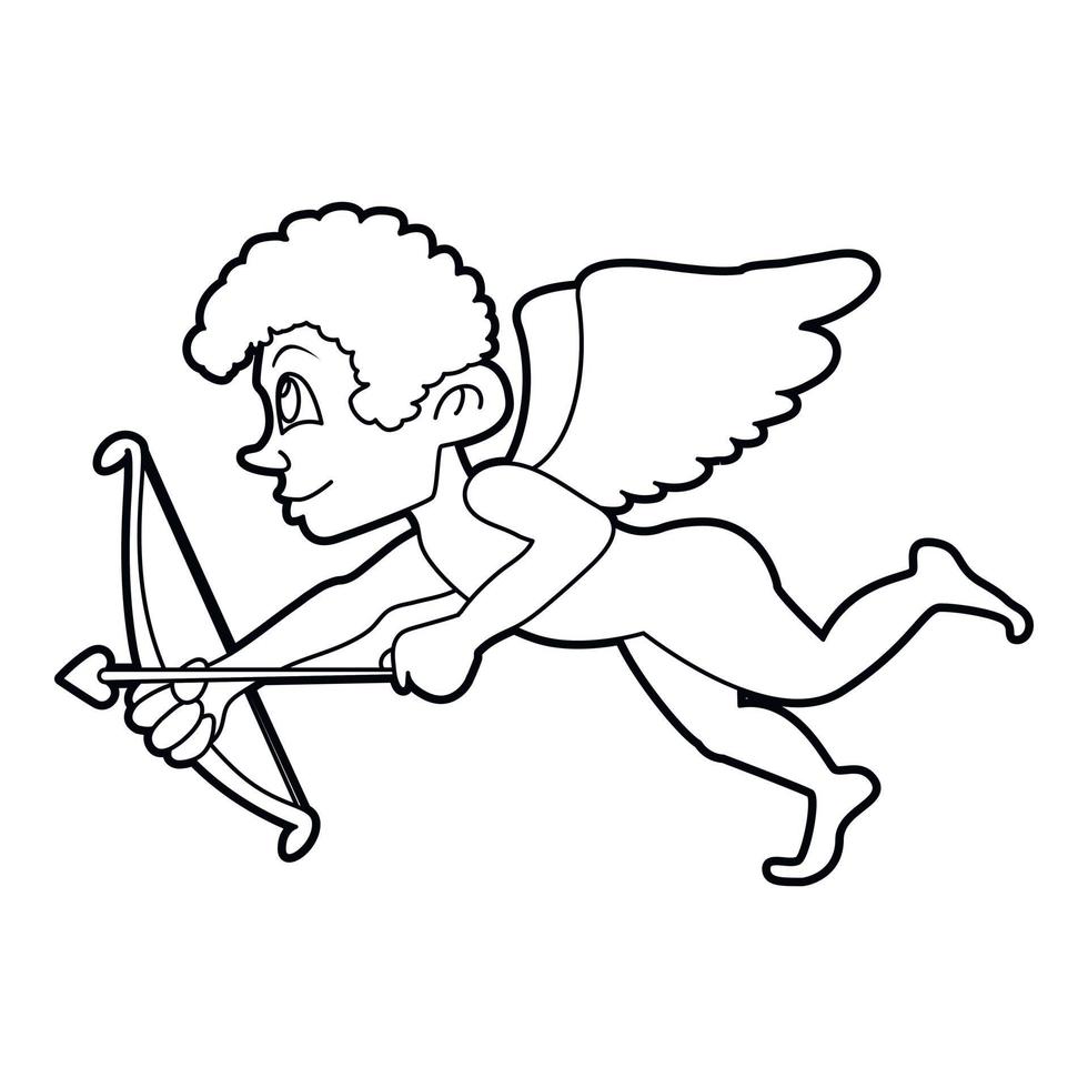 Cupid icon, outline style vector
