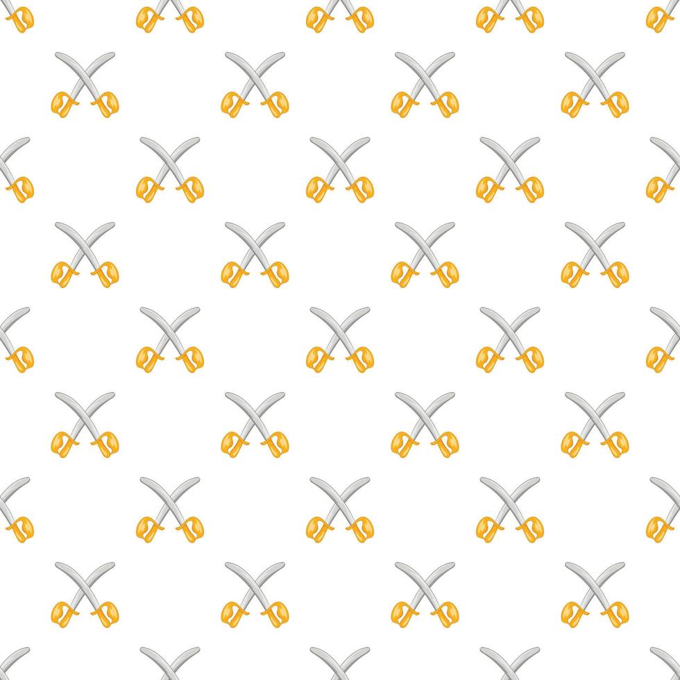 Toy swords pattern, cartoon style vector