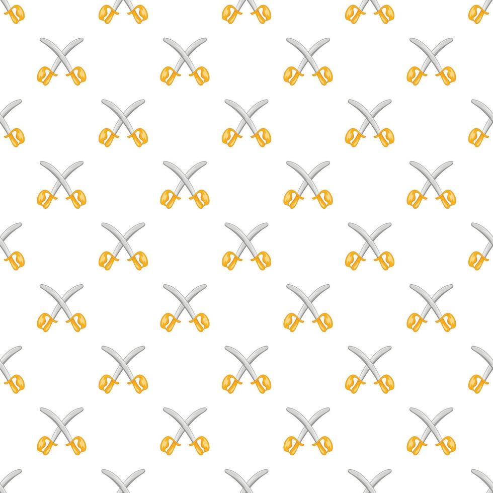 Toy swords pattern, cartoon style vector