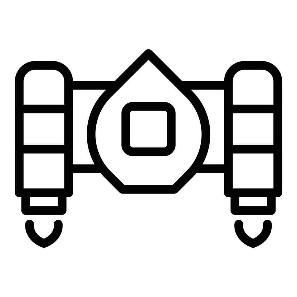 Work jetpack icon outline vector. Speed rocket vector