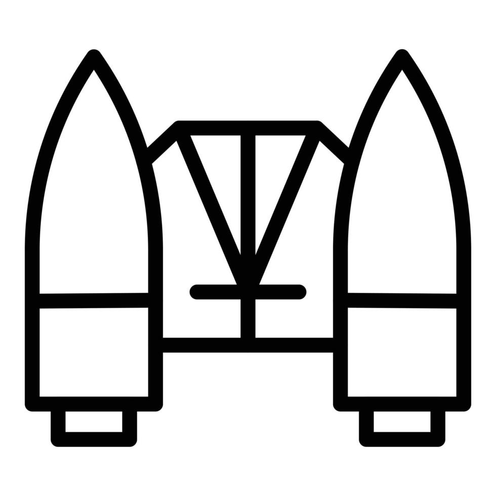 Potential jetpack icon outline vector. Boost speed vector