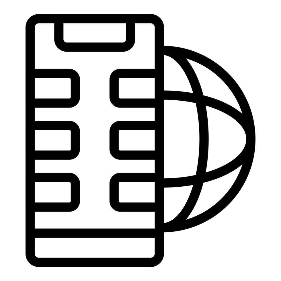  smartphone icon outline vector. Server system 15225529 Vector Art