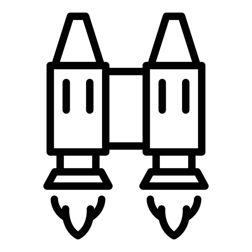 Fun jetpack icon outline vector. Speed work vector