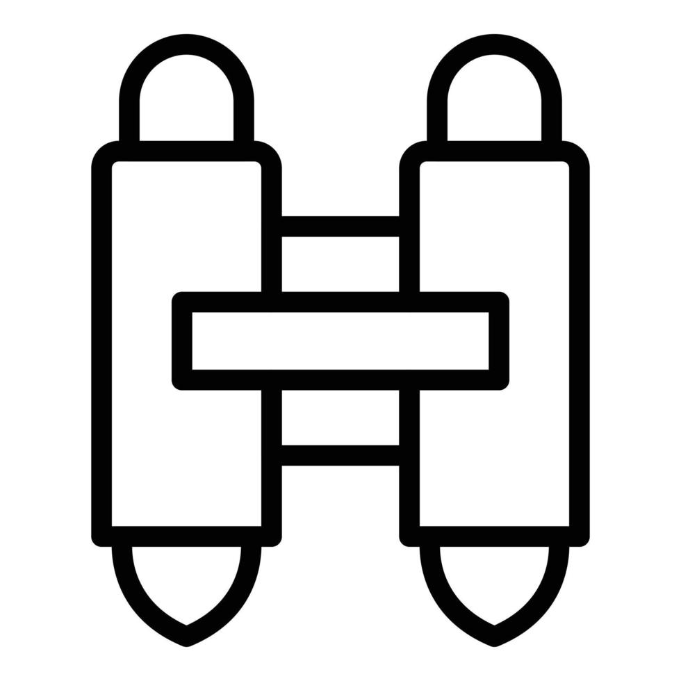 Jetpack icon outline vector. Boost rocket vector