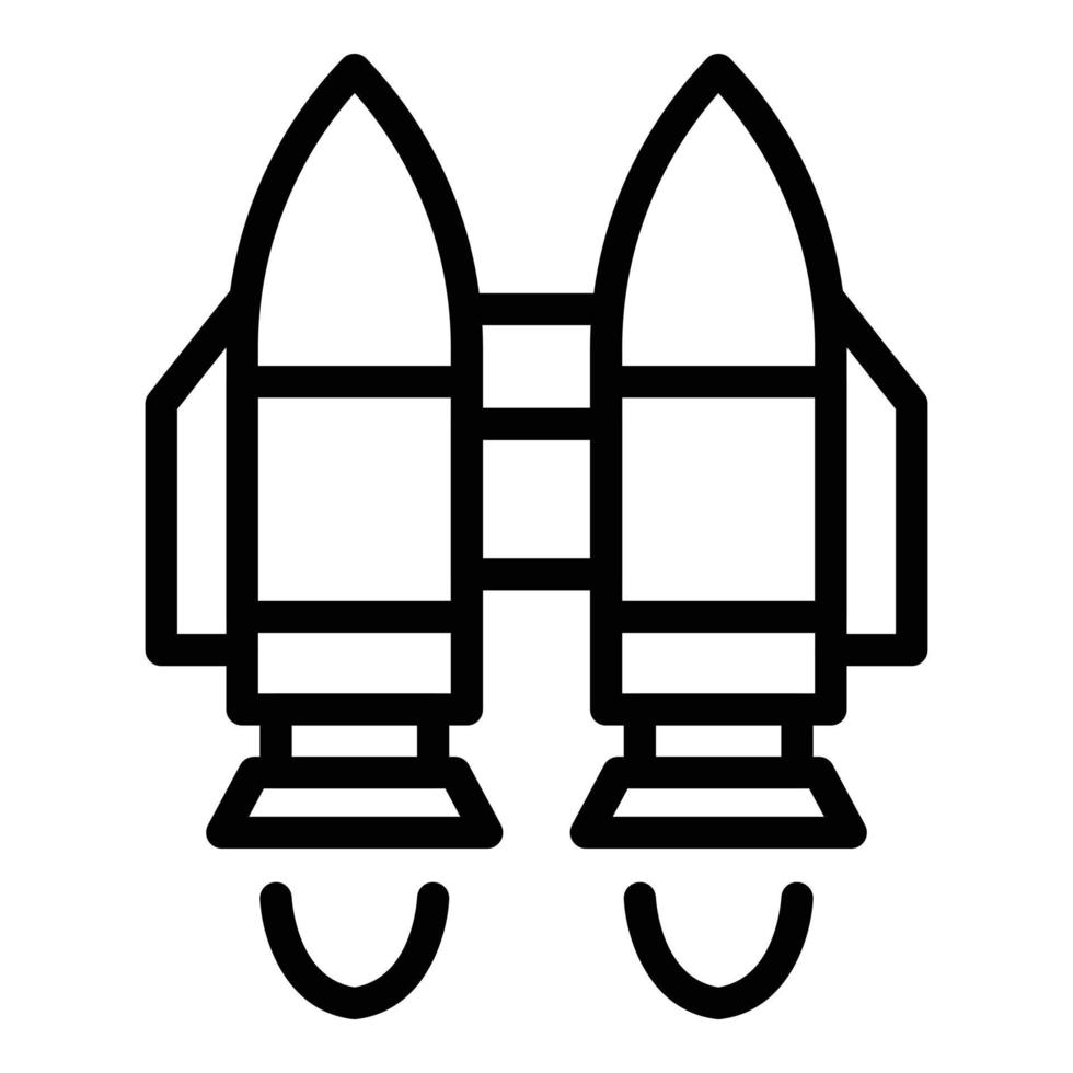 Skill jetpack icon outline vector. Work future vector