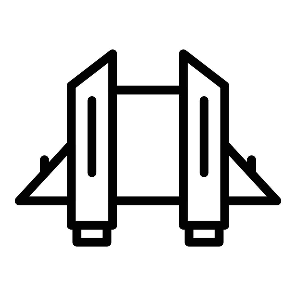 Launch jetpack icon outline vector. Work skill vector