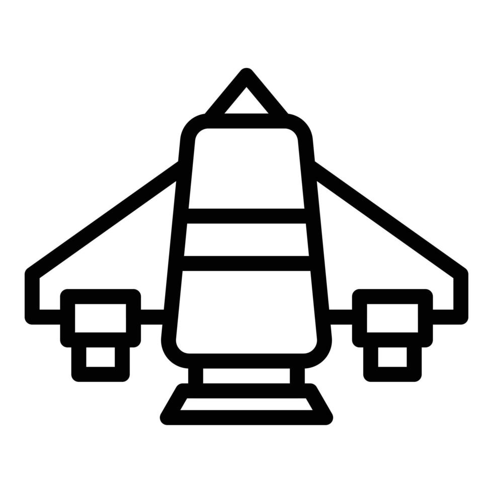 Goal jetpack icon outline vector. Boost speed vector