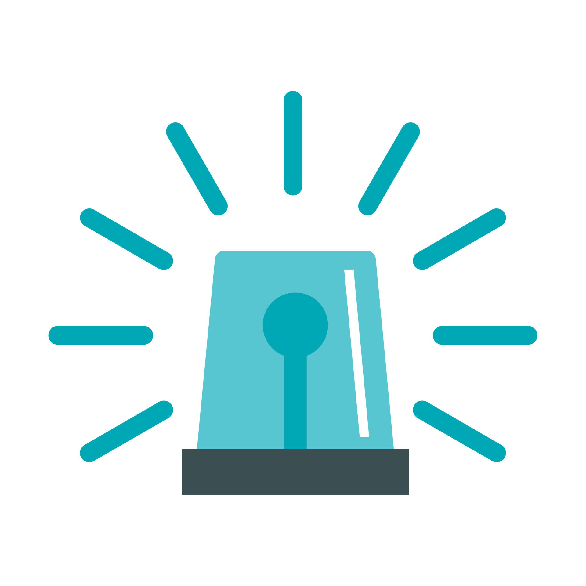 Blue flashing emergency light icon, flat style 15225674 Vector Art at