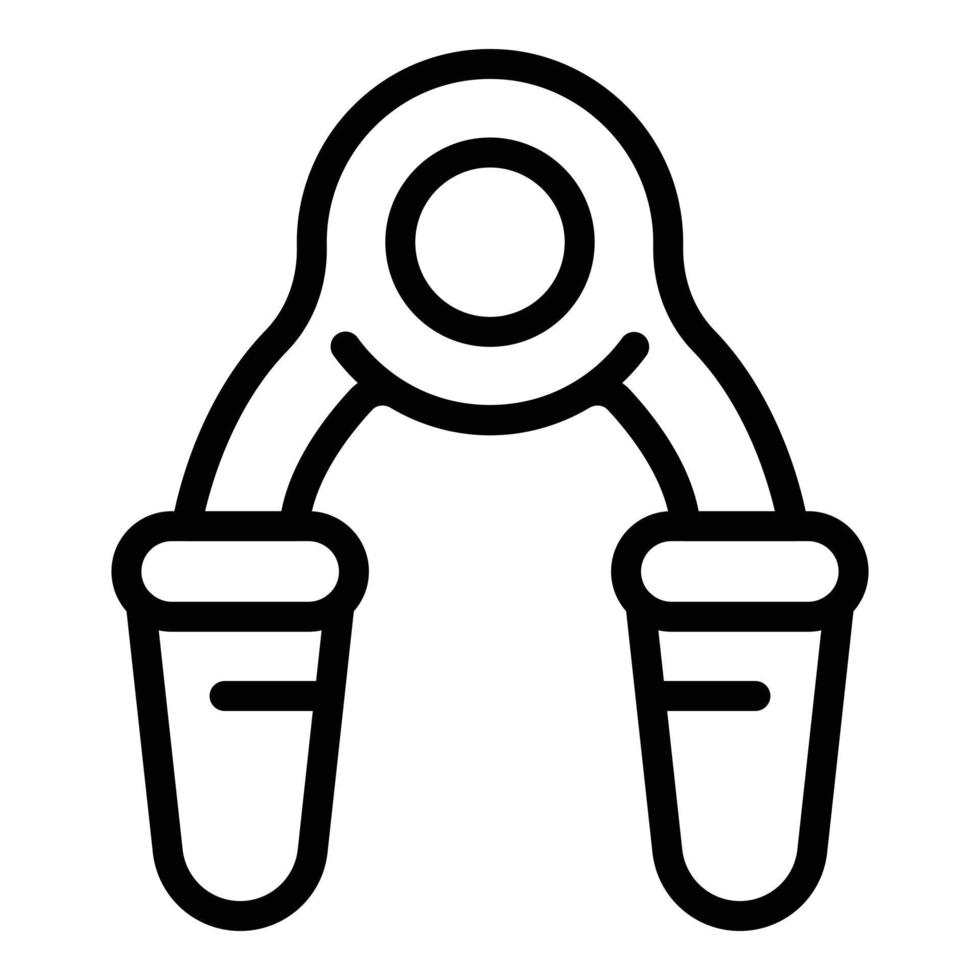 Band espander icon outline vector. Arm elastic vector