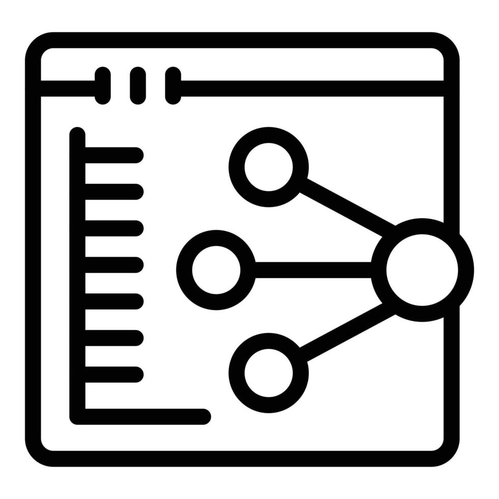 vector de contorno de icono de sistema vpn en línea. internet privado