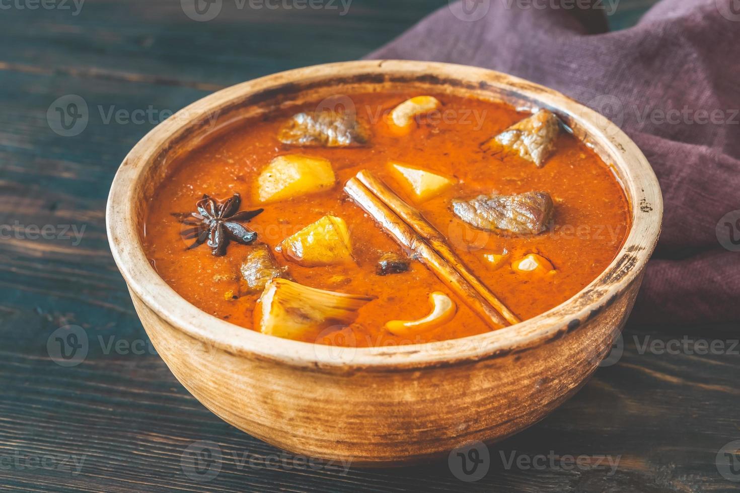 Bowl of Massaman curry photo