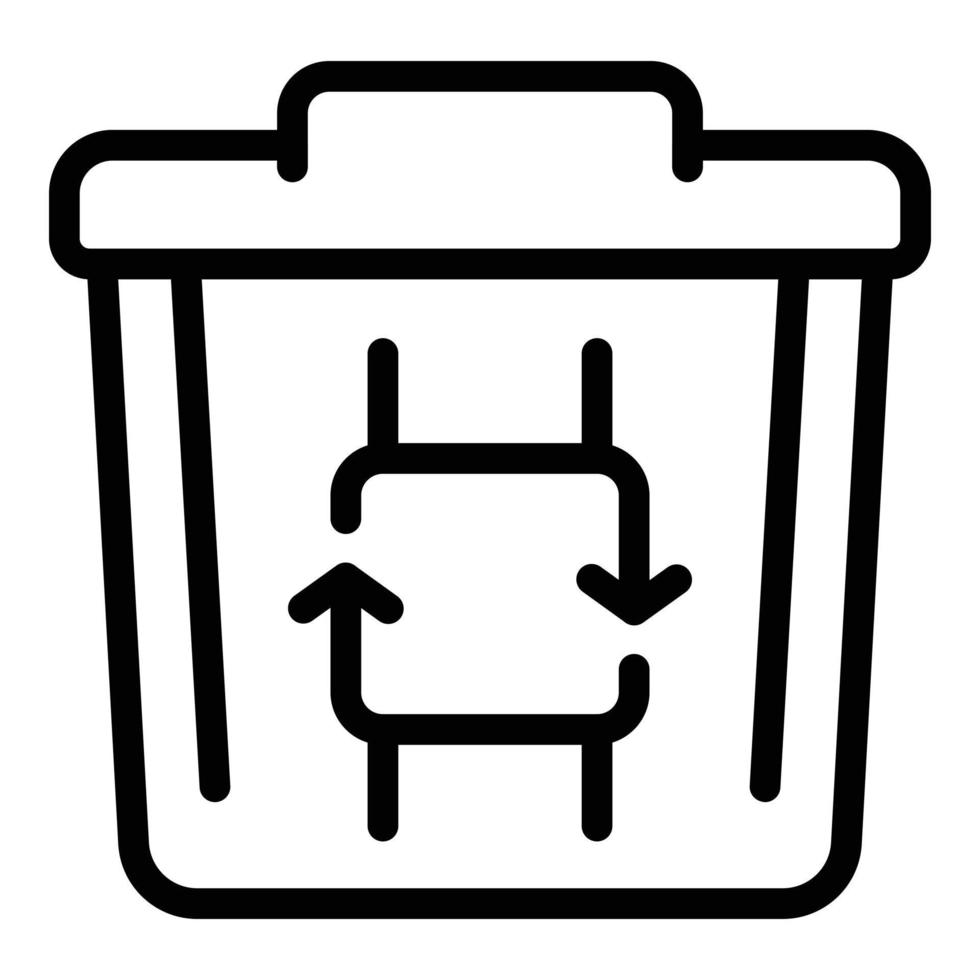 Recycle bin icon outline vector. Digital tech 15225924 Vector Art at