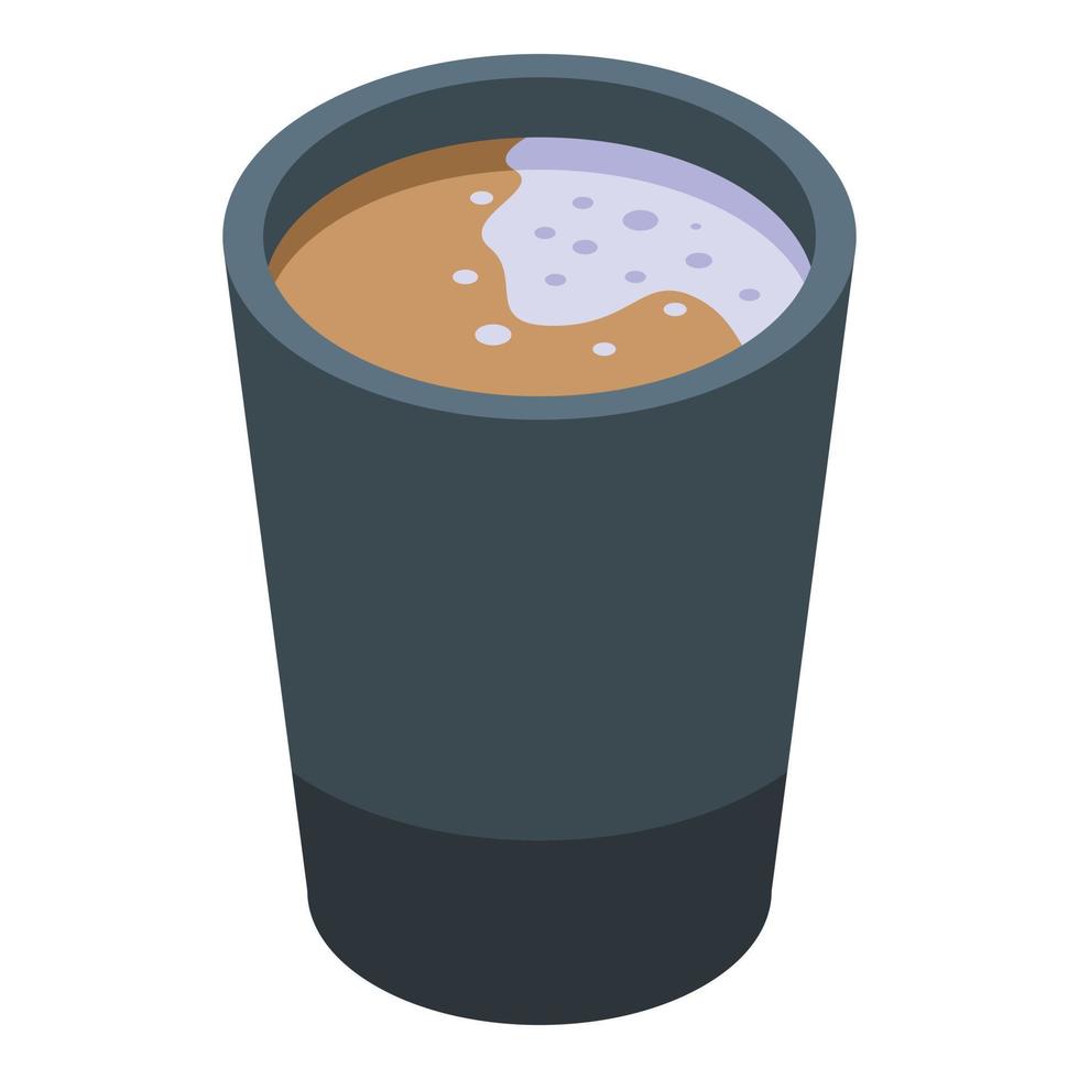 Contaminated coffee cup icon isometric vector. Food bacteria vector