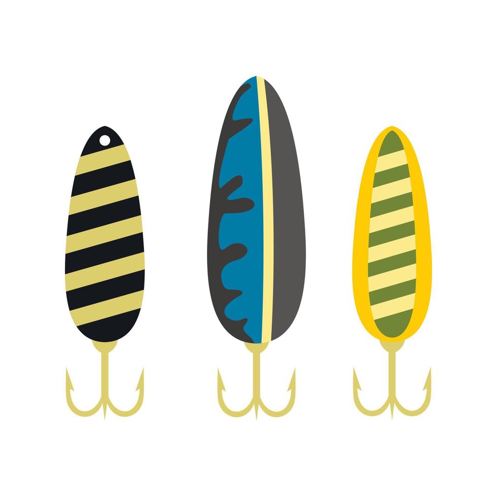 Fishing lure icon, flat style vector