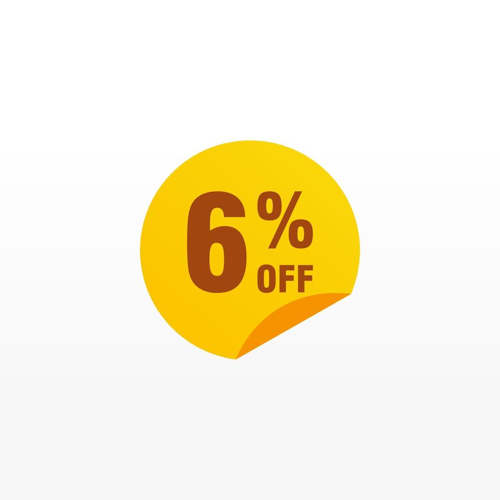 6 discount, Sales Vector badges for Labels, , Stickers, Banners, Tags, Web Stickers, New offer. Discount origami sign banner.