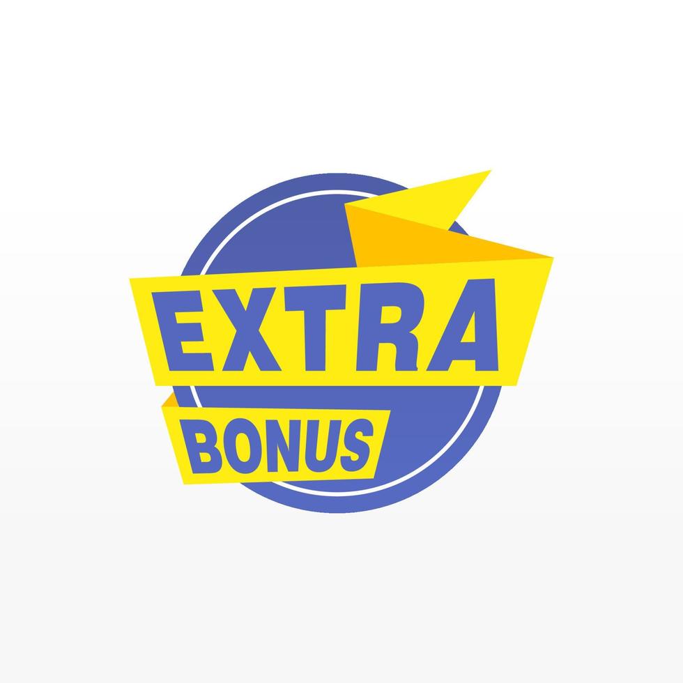 Vector Illustration Red Extra Bonus Label. Modern Web Banner Element