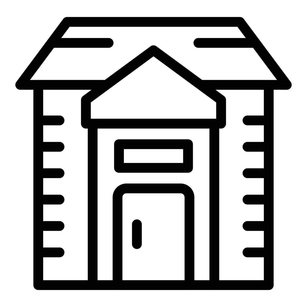 Krakow home icon outline vector. Polish map vector