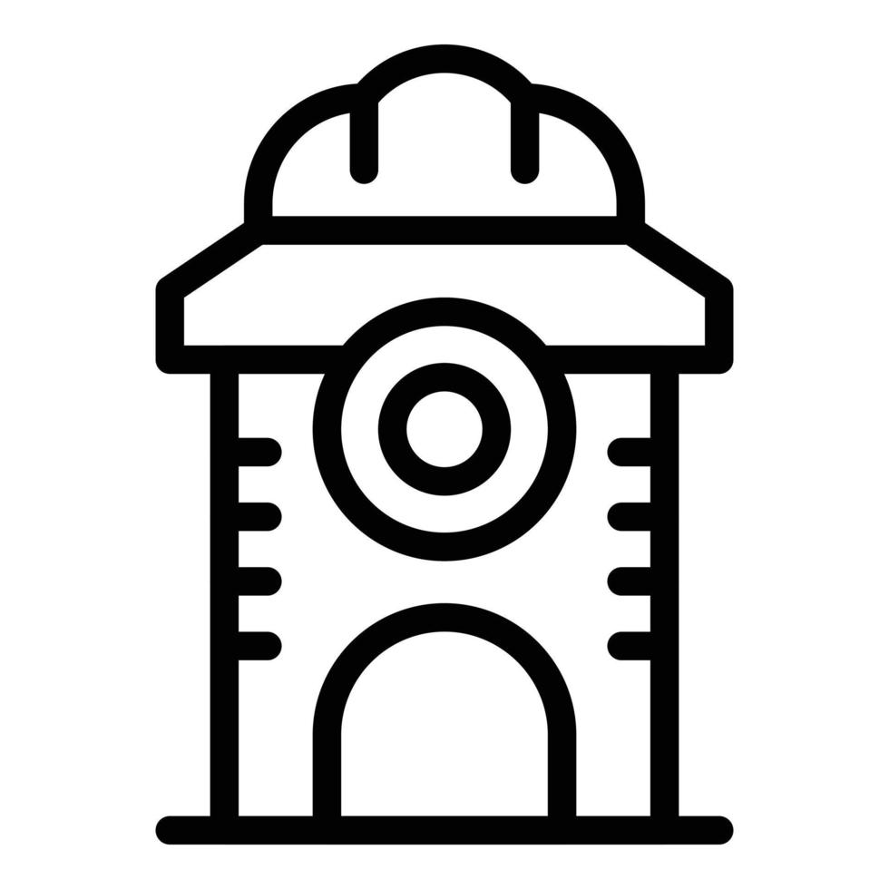 Landmark building icon outline vector. Skyline city vector