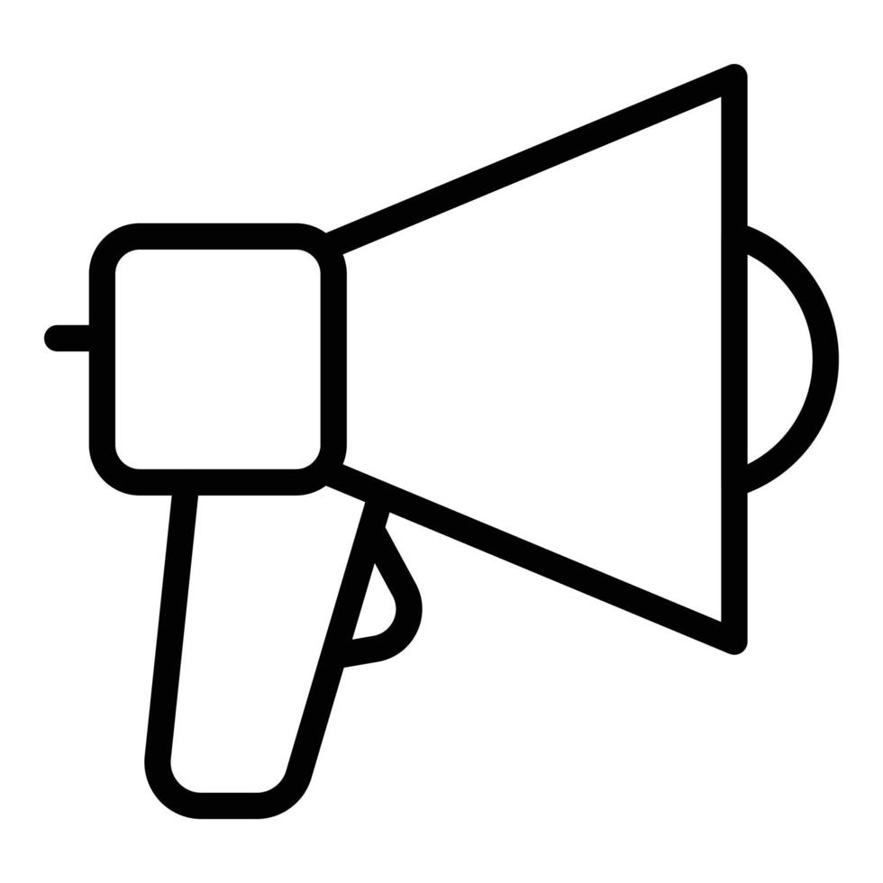 Megaphone icon outline vector. Security police vector