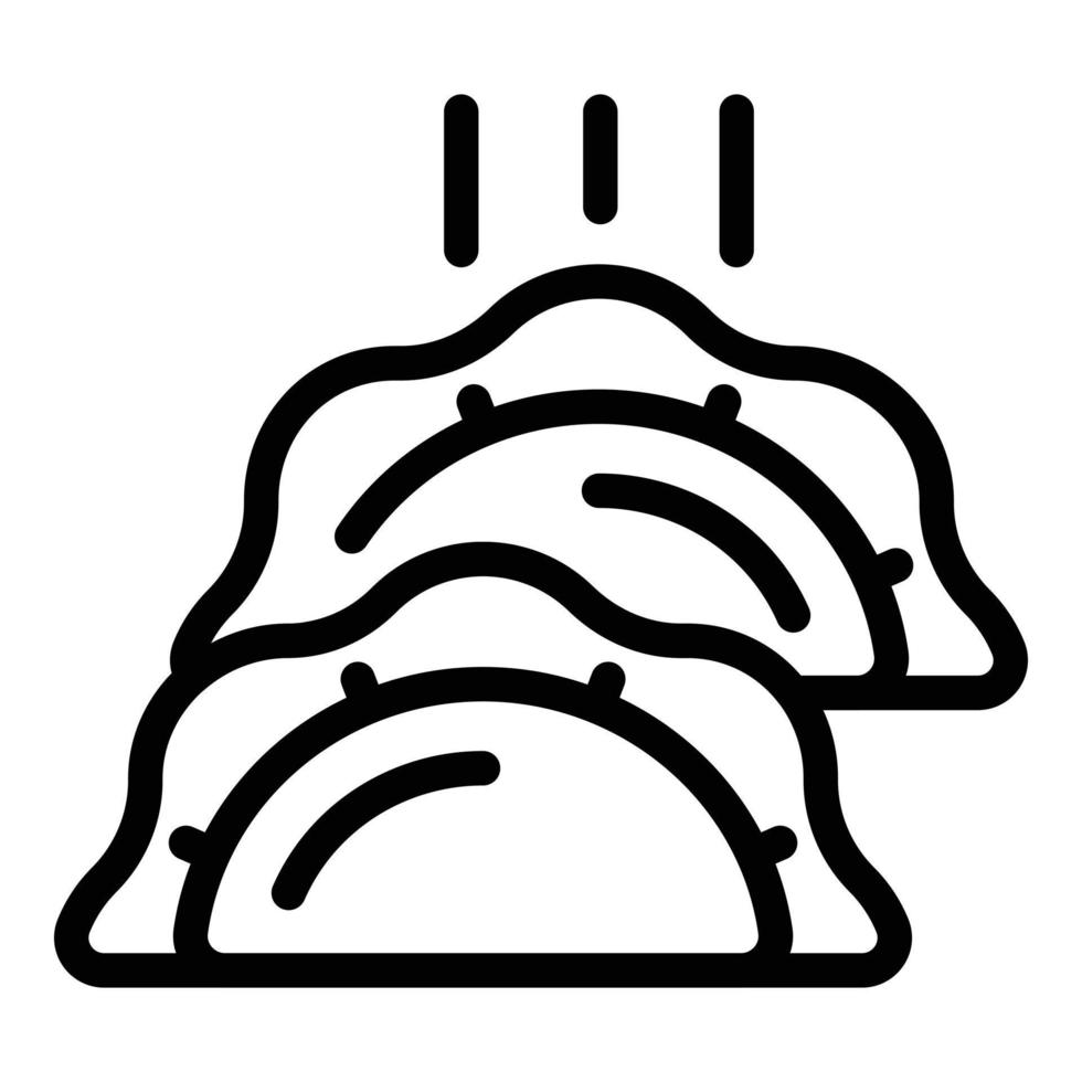Dumplings icon outline vector. City skyline vector