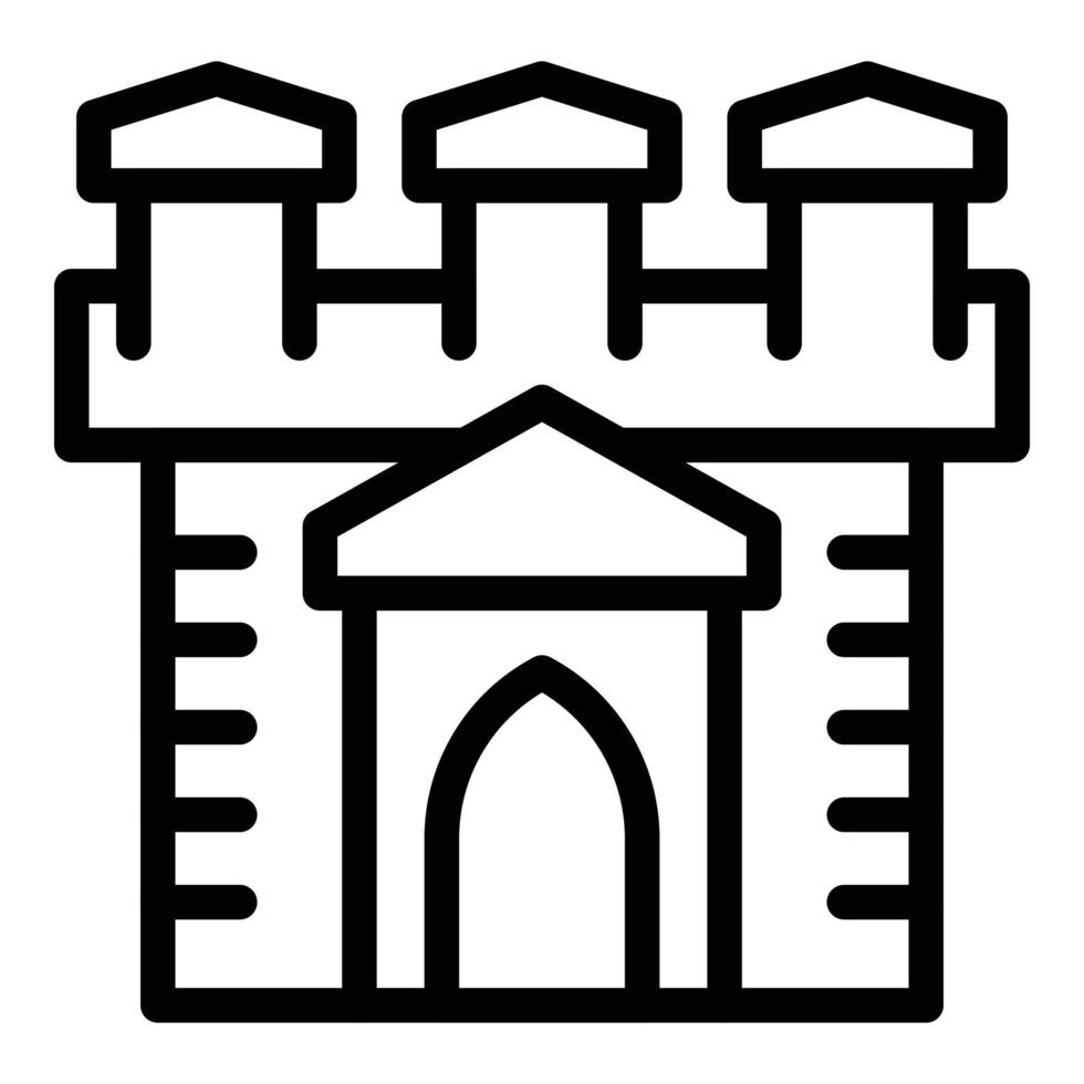 History citadel icon outline vector. Krakow map vector