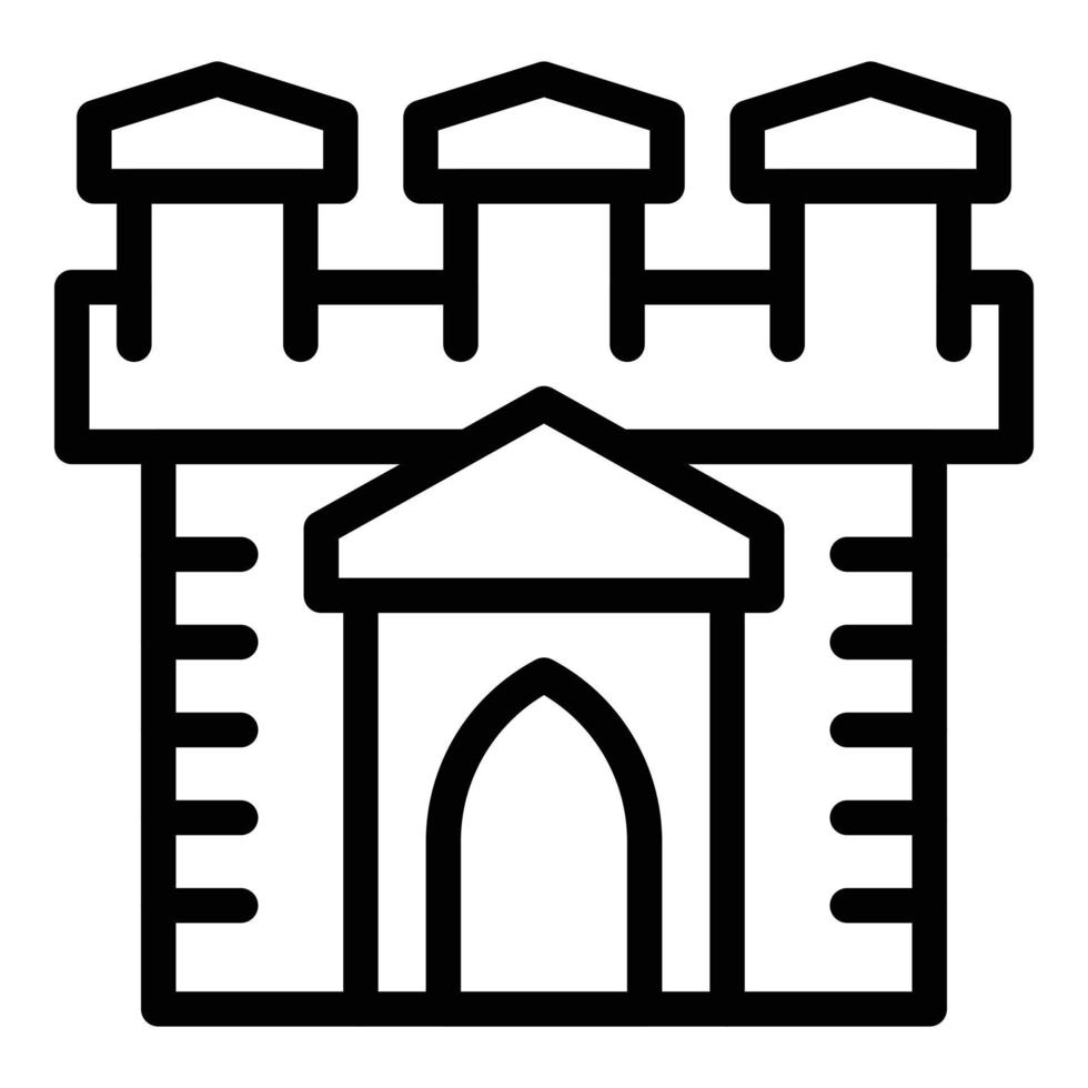 History citadel icon outline vector. Krakow map vector