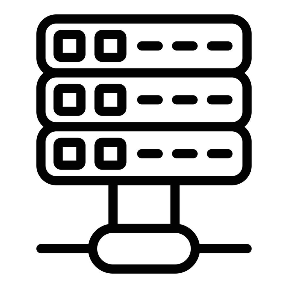 Server data vpn icon outline vector. Online security vector