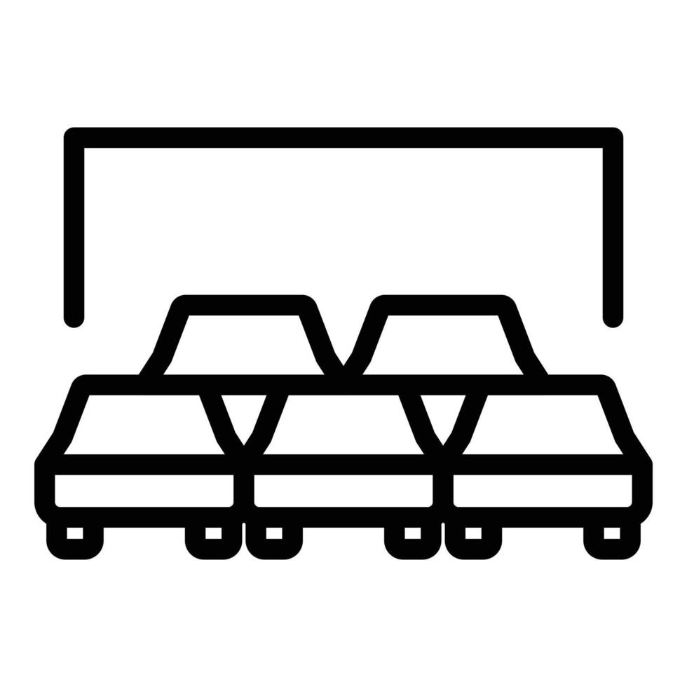 Drive cinema icon outline vector. Open air show vector