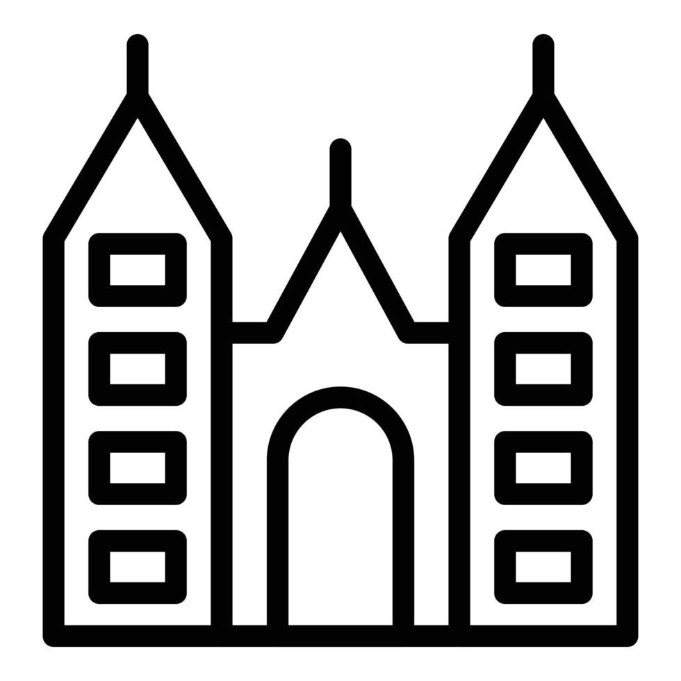 City panorama icon outline vector. Skyline polish vector